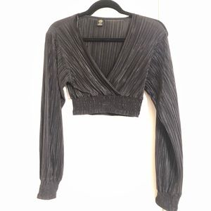 Crop wrap top